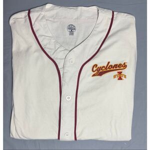 NCAA Iowa State Cyclones Baseball Button-Down T-Shirt 2XL Rivalry Threads